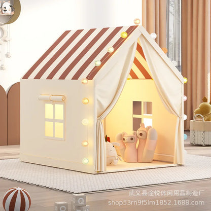 Large Kids Toddler Play Tent Indoor Outdoor - Foldable Pop Up Playhouse with Mesh Windows Safe Non-Toxic for Boys Girls