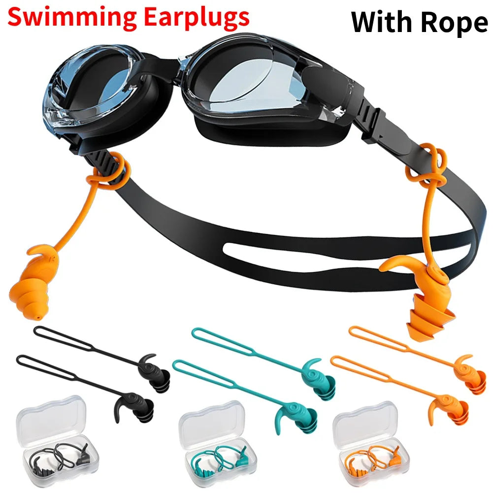Swim Ear Plugs Silicone Waterproof Anti-noise Pool Accessories Swimming Earplugs Water Sports Swim Swimming Ear Plugs