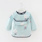 Newborn Baby Bibs Blouse Waterproof Long-sleeved Reverse Dressing Infant Eating Clothes Apron Bib Protective Clothing 0-2Years
