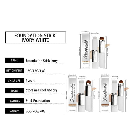 New 2-in-1 Color-Changing Foundation Stick Liquid Lightweight Moisturizing Brightening Foundation Color Changing For All Skin