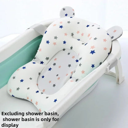 Adjustable Bathtub Support Mat Foldable Floating Baby Bath Seat Pad Shower Cushion Safety Water Pad for Newborn Baby Bathing Use