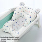 Adjustable Bathtub Support Mat Foldable Floating Baby Bath Seat Pad Shower Cushion Safety Water Pad for Newborn Baby Bathing Use