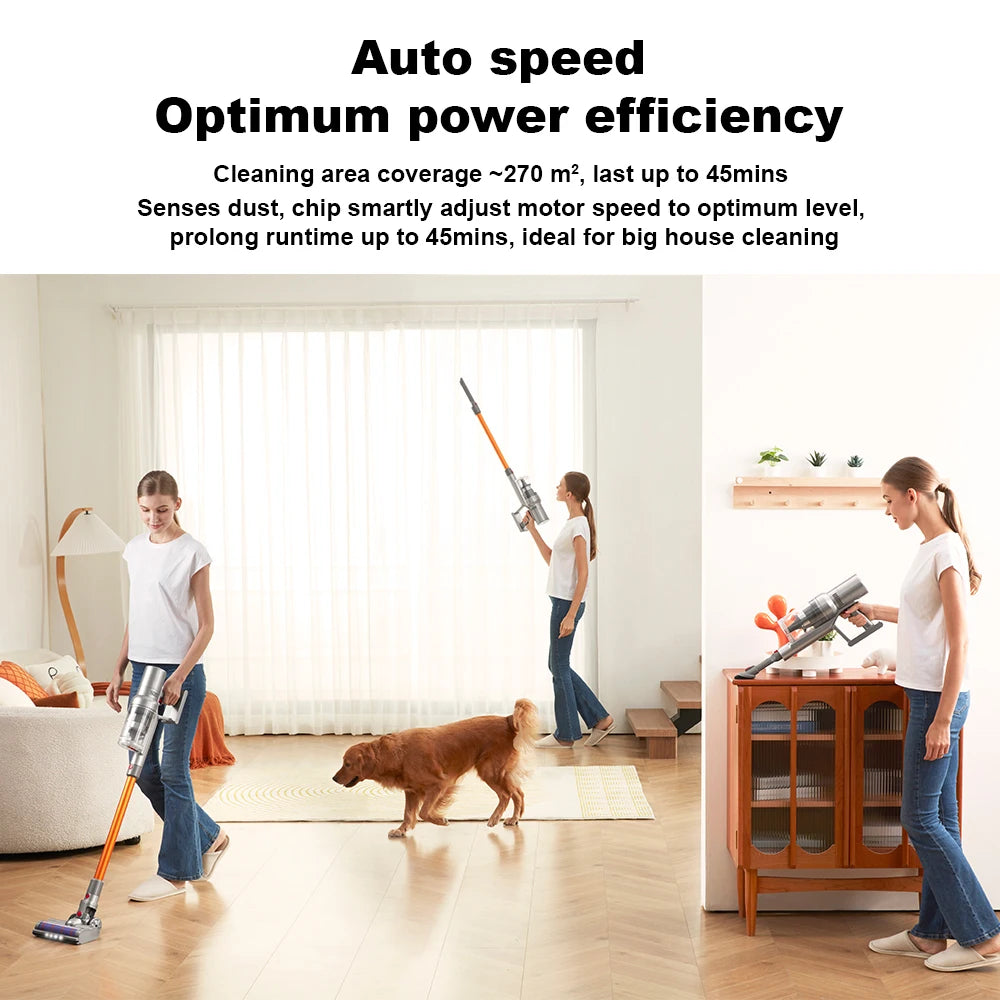 Handheld Cordless Wireless Vacuum Cleaner Liectroux I10, 27000PA, Smart Dust Detection, Big Touch Screen, Auto Speed