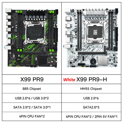 MACHINIST White X99 Motherboard Kit Set Optional Xeon E5 2640 V4 LGA 2011-3 CPU DDR4 2*8G=16GB RAM NVME/SATA M.2 PR9-H Combo