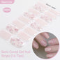 Gradient Auroras Semi Cured Gel Nail Strips Sparkly Shinning DIY Gel Polish Stickers for Nails Works with UV/LED Nail Lamps