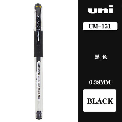 Japan Uni UM-151 Gel Pen 0.38mm Bullet Tip Writing Smooth Student Notes Special School Supplies 20 Colors Available Stationery