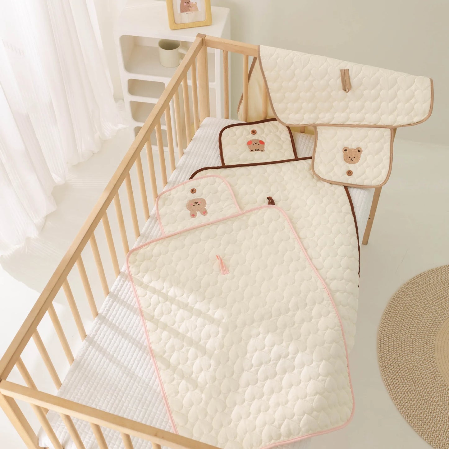 Foldable Baby Diaper Changing Pad Waterproof Newborn Nappy Changing Mat Travel Diaper Change Sheet Bedding Urine Pads Breathable