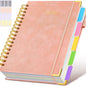 Extra Large Hardcover Spiral Notebook - with Removable Dividers & Tabs, 300 Pages Faux Leather Cover,For School,Office,Planner