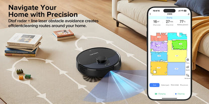 Lubluelu S1000 Robot Vacuum Mop with Self-Cleaning Station 11000Pa 75℃ Hot Water Wash Auto-Dry Carpet Boost Cleaning for Home