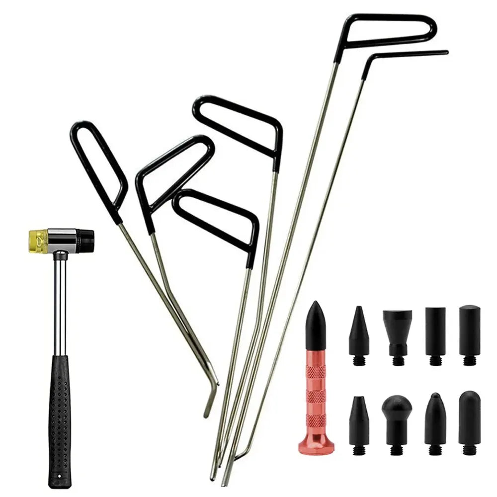 Car Hook Rods Paintless Dent Repair Hail Remover Hooks Rods Kits Auto Body Dents Stainless Steel Hands Tools