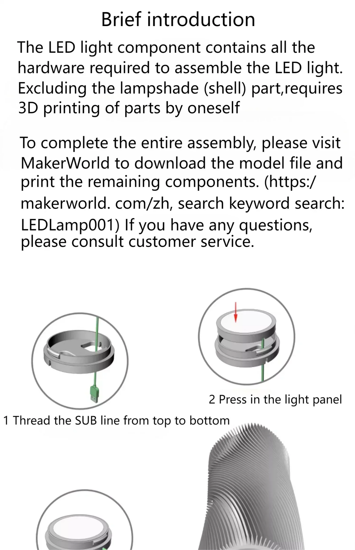 For Bambu Lab 3D Printing DIY Creative Model Computer Wireless Mouse Aviation Model Engine LED Light Kit 001 3D Printer Par