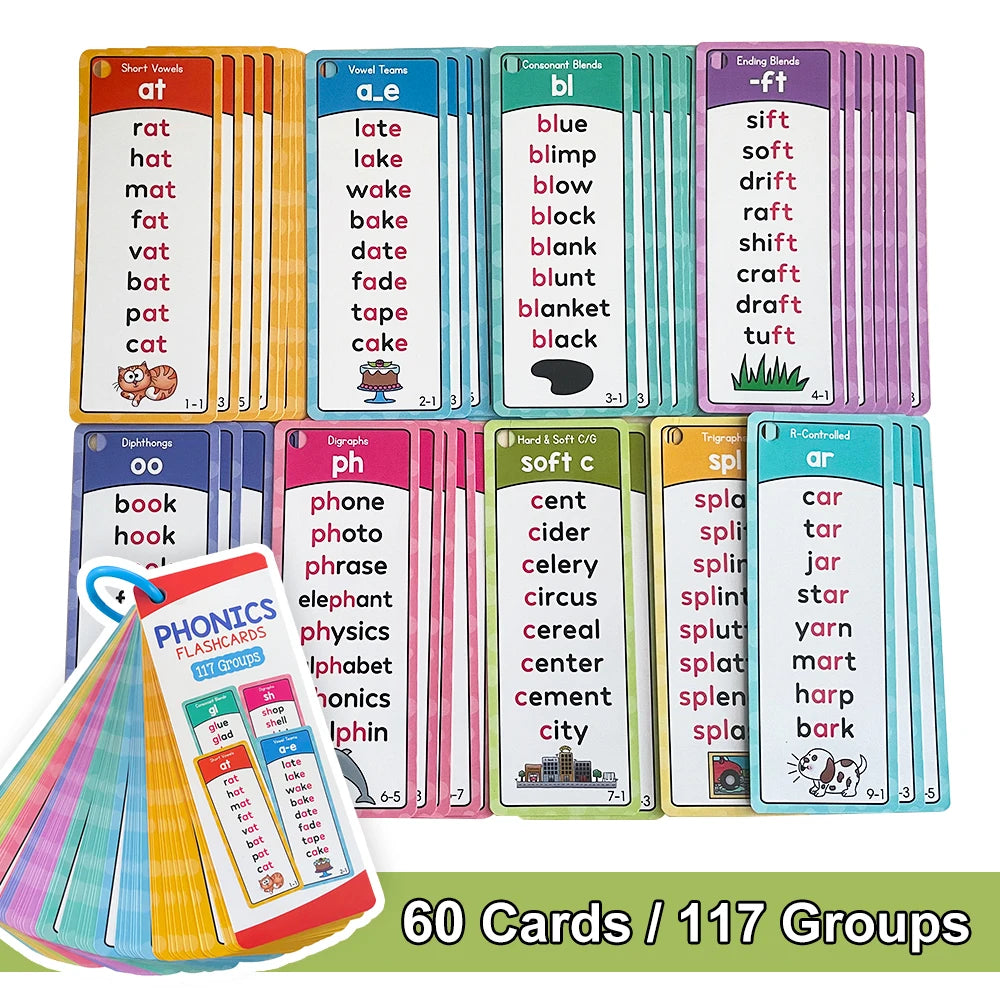 Montessori Phonics Word Lists Cards English Vocabulary Building Learning Flashcards Teacher Teaching Aids Classroom Must Haves