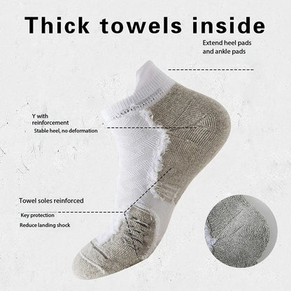 1/3 Pairs New Men's Professional Sports Short Socks Thick Towel Quick Dry Wicks Men's Fitness Running Ankle Socks For Man Gift