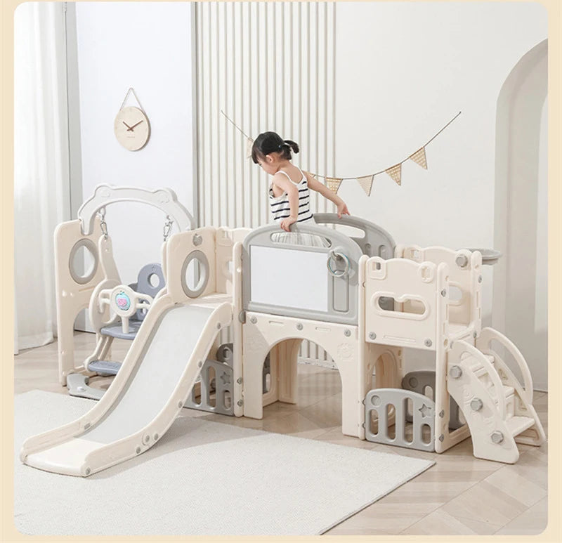 Multi-Function Children's Swing And Slide Set Baby Climbing Activity Toy Home Play Area for Kids