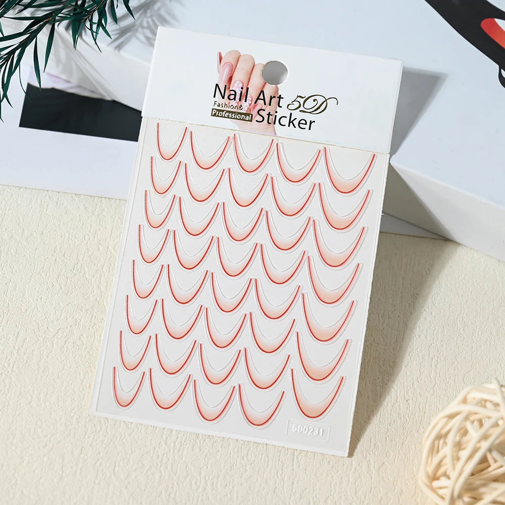 1Pc 3D Gold Hollow Irregular Geometric Nail Stickers Holo Metal Frame Gold/Silver Decals Square Self Adhesive Sliders Nail Deco