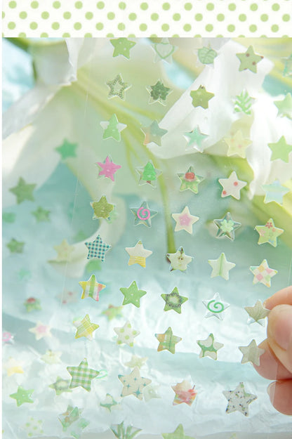 4 Designs Candy Star Series Lovely Five Point Star Theme Resin Stickers for Scrapbooking DIY Frame Collage Decoration