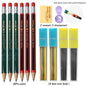 1-42Pcs Mechanical Pencils Set 2B 2.0mm Automatic Student Pencils with Sharpener Color Pencil Leads School Pens Cute Stationery