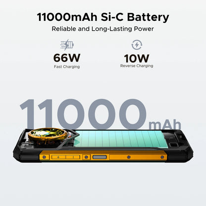 Phone robust DOOGEE S200 Ultra 5G AI 6,72 "Dimensity 7400 48 Go RAM (12 36) 1 To ROM battery 11000 mAh Android 15 NFC Smar