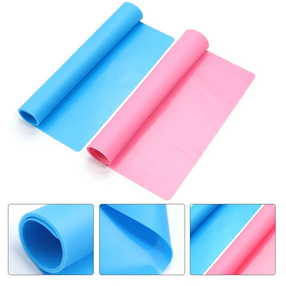 1PC Silicone Table Mat Pink Blue Resin Molds Waterproof Placemat Table Mat for DIY Jewelry Making Supplies Countertop Protector
