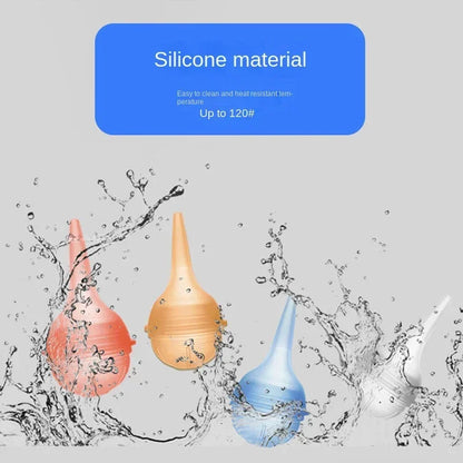 Reusable Clear Silicone Baby Ear Syringe & Nasal Aspirator Newborn Manual Sucks Snot and Mucus Nasal Bulb Ear Syringe Cleanable