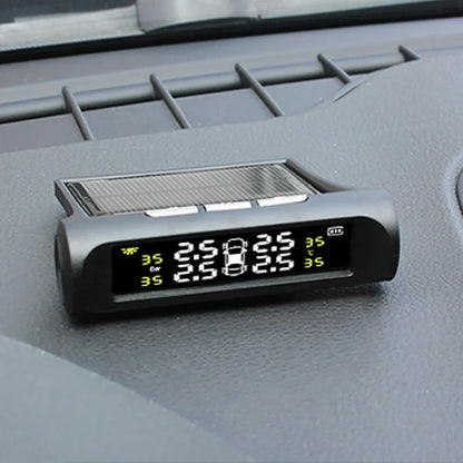 Solar Auto Security Alarm Systems Power TPMS Car Tire Pressure Alarm Monitor System Tyre Pressure Temperature Warning