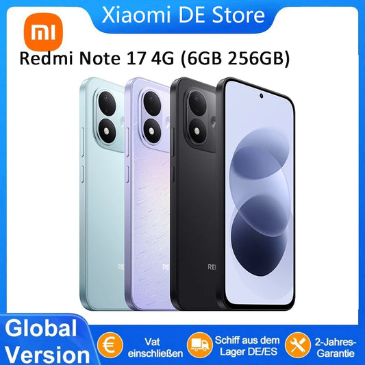 Redmi Note 17 4g 6Gb+256Gb Smartphone 7.0" Amoled Displays 50Mp Wide-Angle Rear Camera Battery 7700Mah Mobile Phone