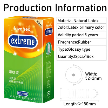 10/12PCS Men's Condoms Sex Toys Lubricante Penis Sleeve Sex Products Vaginal Stimulation Ultra Thin Spike Condoms Adult Supplies