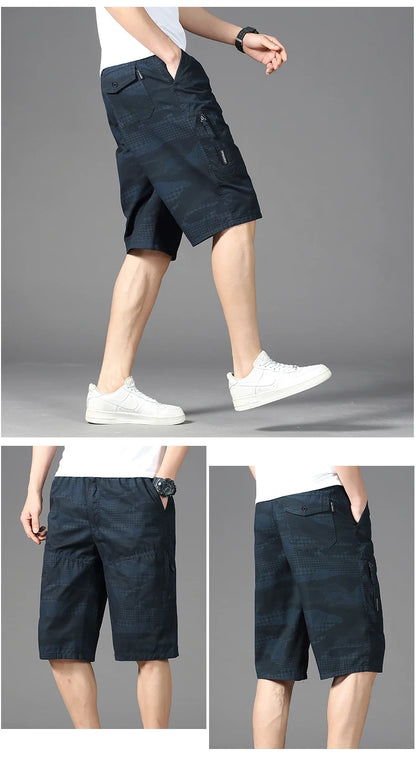 Big Size Men's Sports Casual Shorts Fashion Loose Straight Cargo Shorts Cotton Comfortable Beach Running Short Pants