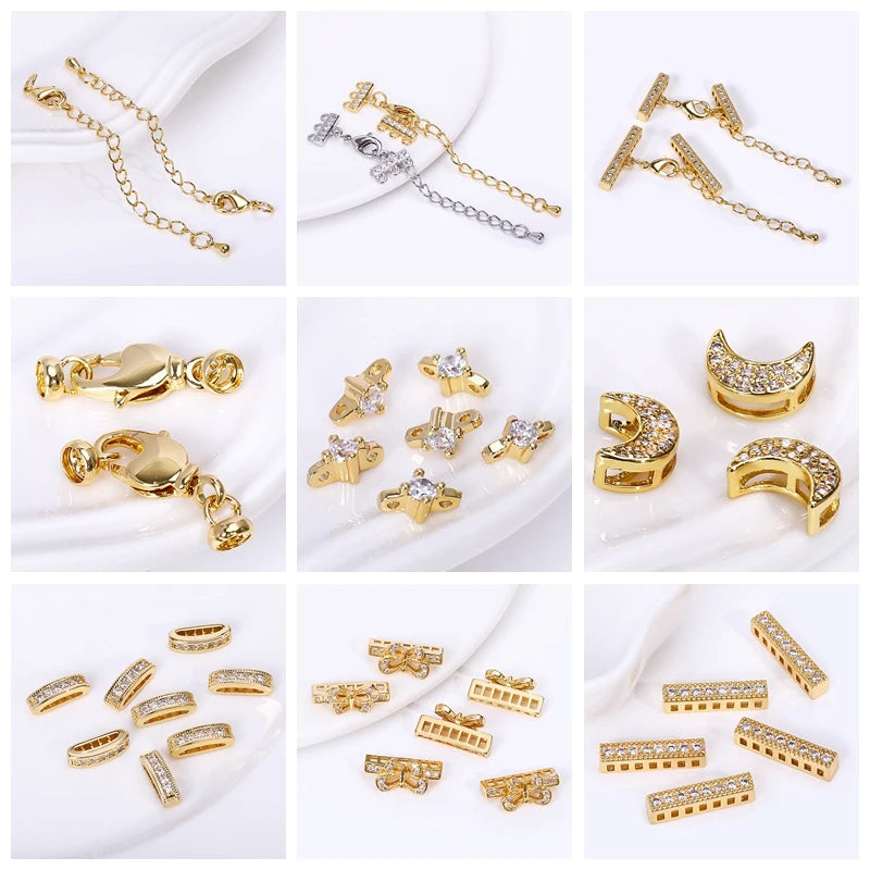 Jewelry Making Beads,18K Gold Plated Wave Thin Spacer Beads,Brass Round Thin Beads DIY Bracelet Necklace Making Accessories