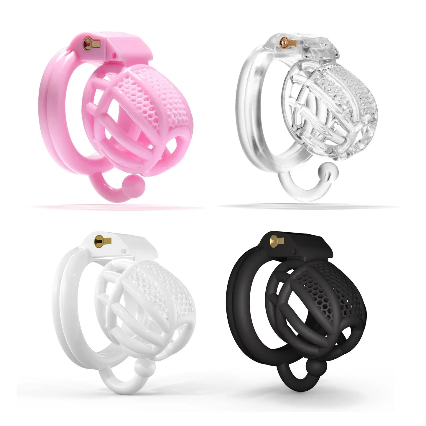 BDSM Chastity Cage 4 Size Ring Penis Cage Device Femdom Restraint Penis Lock Breathable Urethral Lock Bondage Device for Men