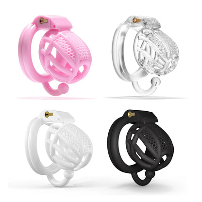 BDSM Chastity Cage 4 Size Ring Penis Cage Device Femdom Restraint Penis Lock Breathable Urethral Lock Bondage Device for Men