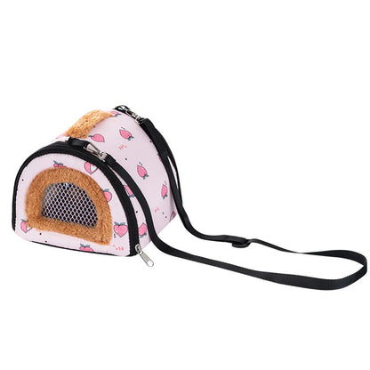 Hamster Warm Bed Portable Small Pet Cotton Nest for Hamster Sugar Glider Squirrel Guinea Pig Breathable Carry Bag