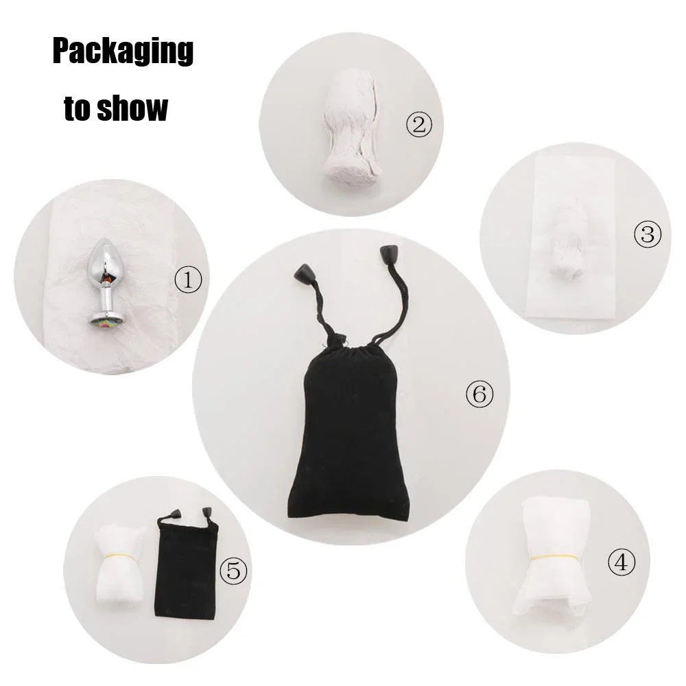 3 Size/set Metal Anal plug butt plug Sex Toys Butt Toys For Women/Men/Couples Adult Game Masturbator Anal S/M/L Diamond Sex Shop