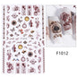 1PCS Marbled Nail Sticker 3D Abstract Lines Sticker Nail Art Supplies Nail Decals Y2K Laser Butterfly Ladies Nail Art Decoration