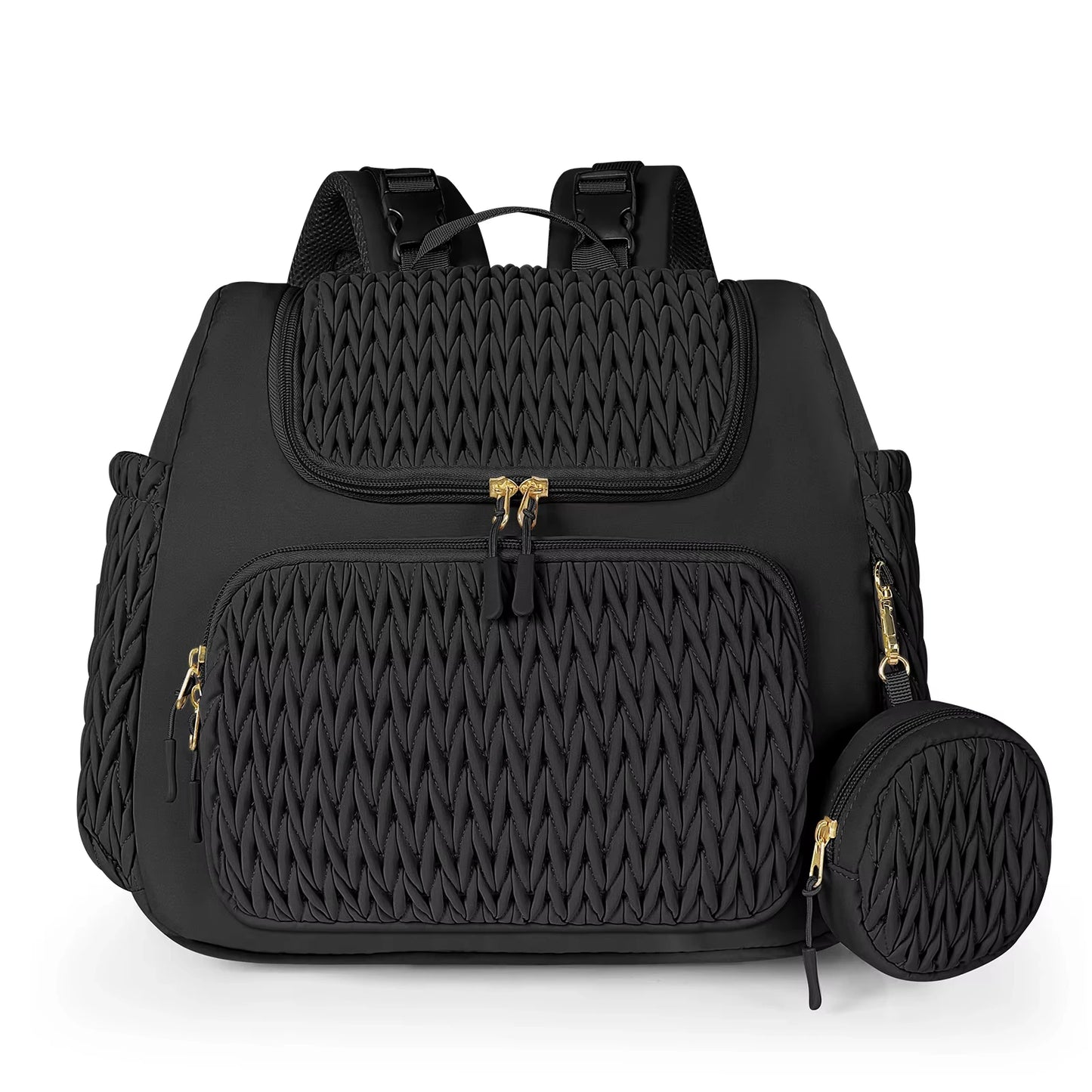 Fashion Mommy Diaper Backpack Large Capacity Baby Care Stroller Hanging Bag Travel Nursing Backpack for Mothers with Organizer