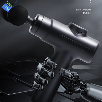 Electric Deep Tissue Massage Gun with 8 Interchangeable Heads for Arms Back Legs & Full Body, Portable Device for Sport