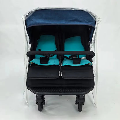 Twin Stroller Rain Cover Windshield Double Front Stroller Universal Rainproof Warm Cover Cart Raincoat Baby Stroller Accessories