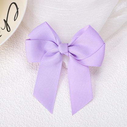 1pcs 3.6'' Solid Color Bowknot Hair Clips For Baby Girls Classic Bows Hairpins Cute Barrettes Headwear Kids Hair Accessories
