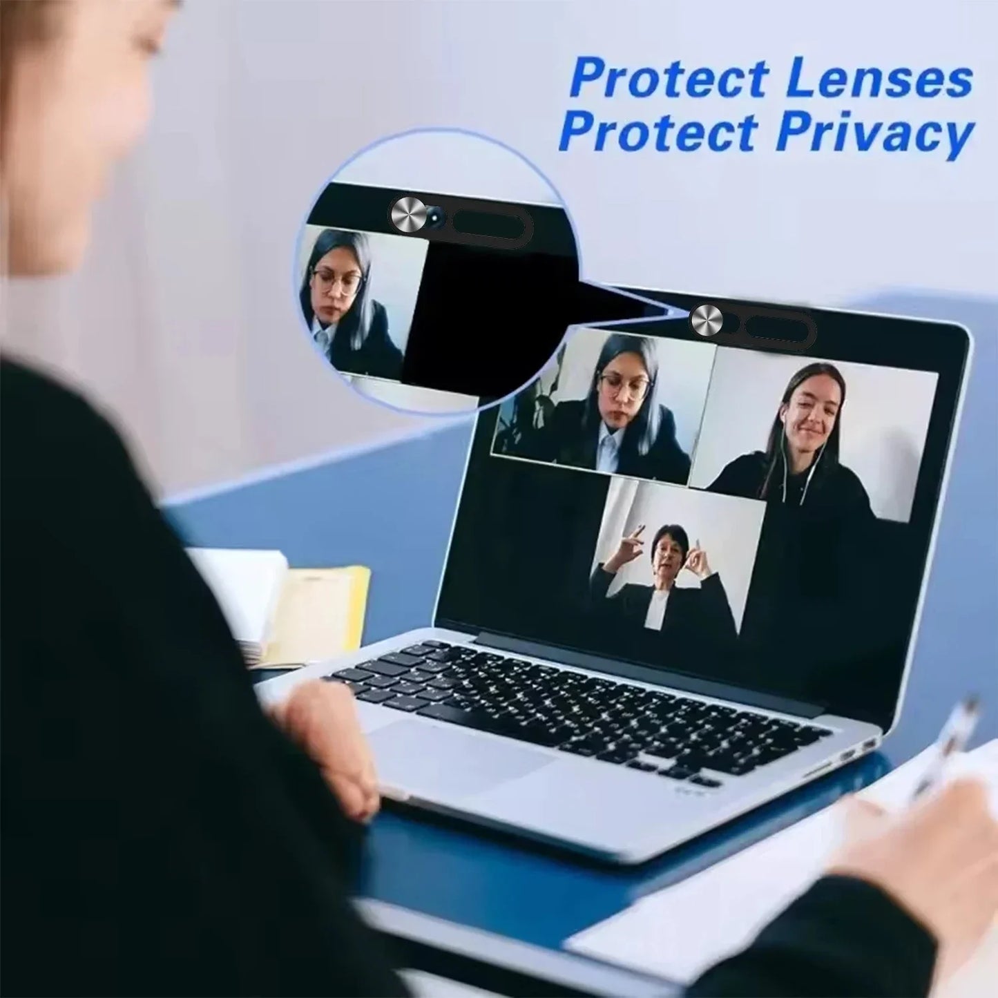 Front Camera Slide Protector Shield Phone Lens Covers Webcam Privacy Stickers For iPhone 16 15 14Pro/Pro MAX Tablet Laptop