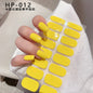 16Tips UV Semi-Cured Gel Nail Wraps Sticker 5D Pure Color Full Cover UV Lamp Gel Sticker Long-Lasting Nail Extension Patch Strip
