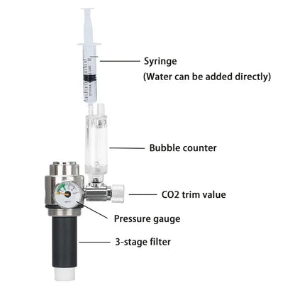 Aquarium CO2 Generator system Kit Stainless Steel CO2 Cylinder Generator System Carbon Dioxide Reactor Kit For Plant Fish