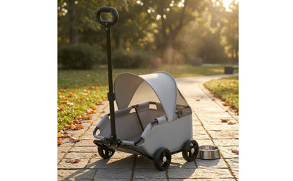 Pet Stroller with Telescopic Handle Folding Foldable Pet Stroller Sturdy Sturdy for Small Dogs, Outdoor Walks, Travel