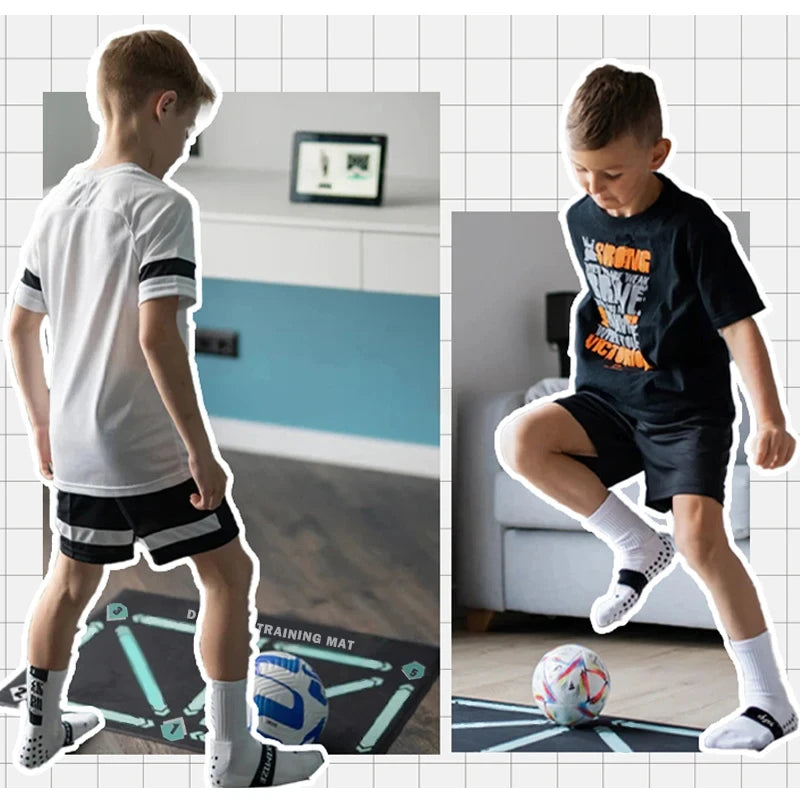 Patvarus neslystantis futbolo treniruočių kilimėlis Sulankstomas kilimėlis driblingo futbolo treniruočių kilimėlis vaikų futbolo vidaus įranga