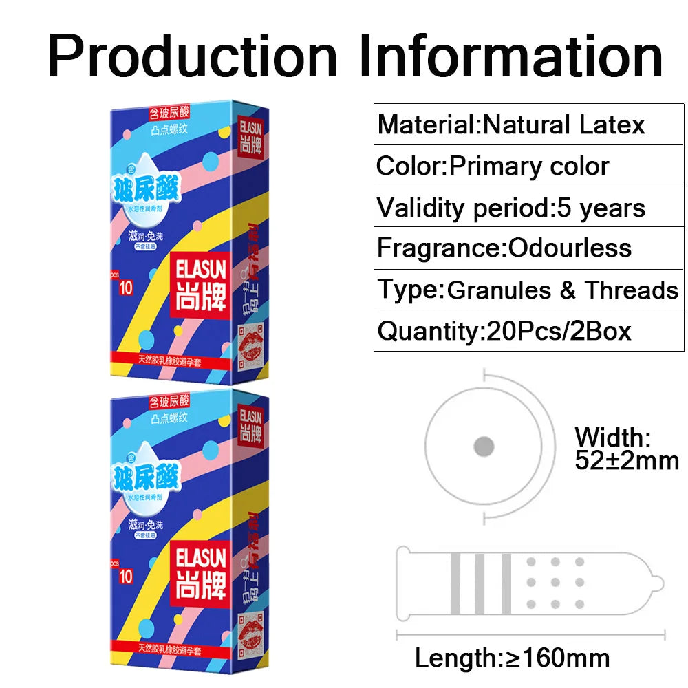 Ultra Thin Condoms Sex Toys for Men Nature Rubber Latex Condom Hyaluronic Acid Lubricant Vagina Moist Sex Shops Adult Product