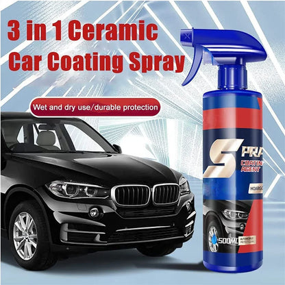 500ml Car Ceramic Coating Spray 3 In1 Car Paint Repair Shield Coating Car Paint Scratch Repair Remover Auto Polishing Spraying
