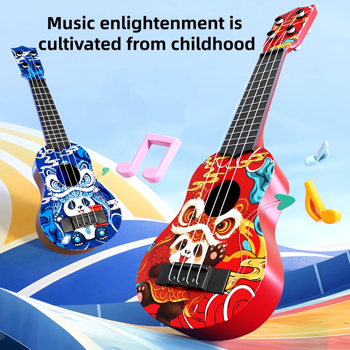 Newly Launched Strumming Ukulele, Beginner-Friendly Toy Guitar Instrument for Kids, New Year's Gift for Children