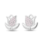 925 Sterling Silver Earrings Jewelry Hoop Flower Ear Studs Campanula Sparkling Pave Earring Wedding Gift For Women Anniversary