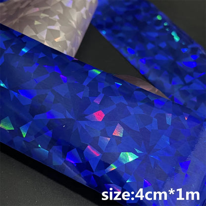 50/100cm Fish Scale Chameleon Nails Metal Nail Art Foil Fish Lure Transfer Decals Wraps Stickers Laser Manicure Decorations
