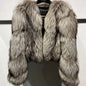 YOLOAgain Women's Natural Fox Fur Jacket 2025 Winter Warm Luxury Real Fox Fur Coat