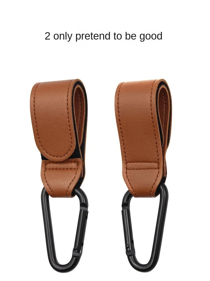 Leather Baby Bag Stroller Hook Pram Rotate 1/2pcs 360 Degree Rotatable Cart Organizer Pram Hook Stroller Accessories